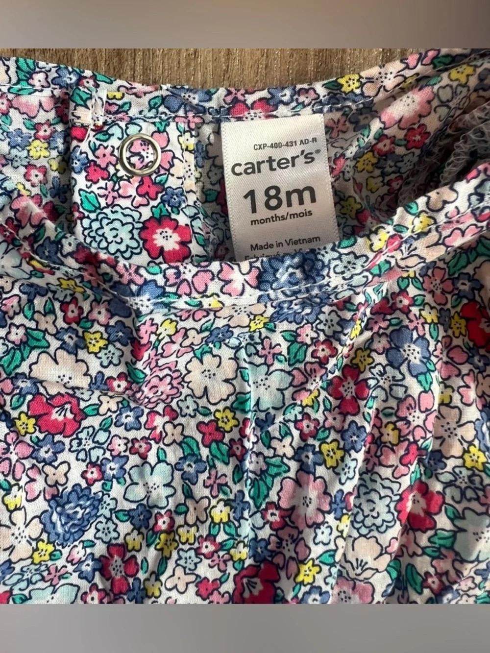 Girls Carter's Floral Ruffle Sleeveless Dress